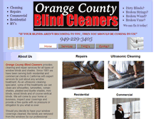 Tablet Screenshot of ocblindcleaners.com